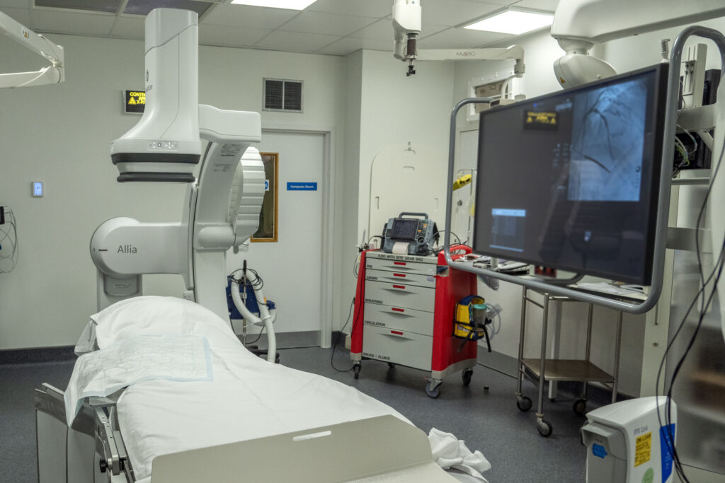 A photograph taken inside the new Cath Lab at Lister Hospital.